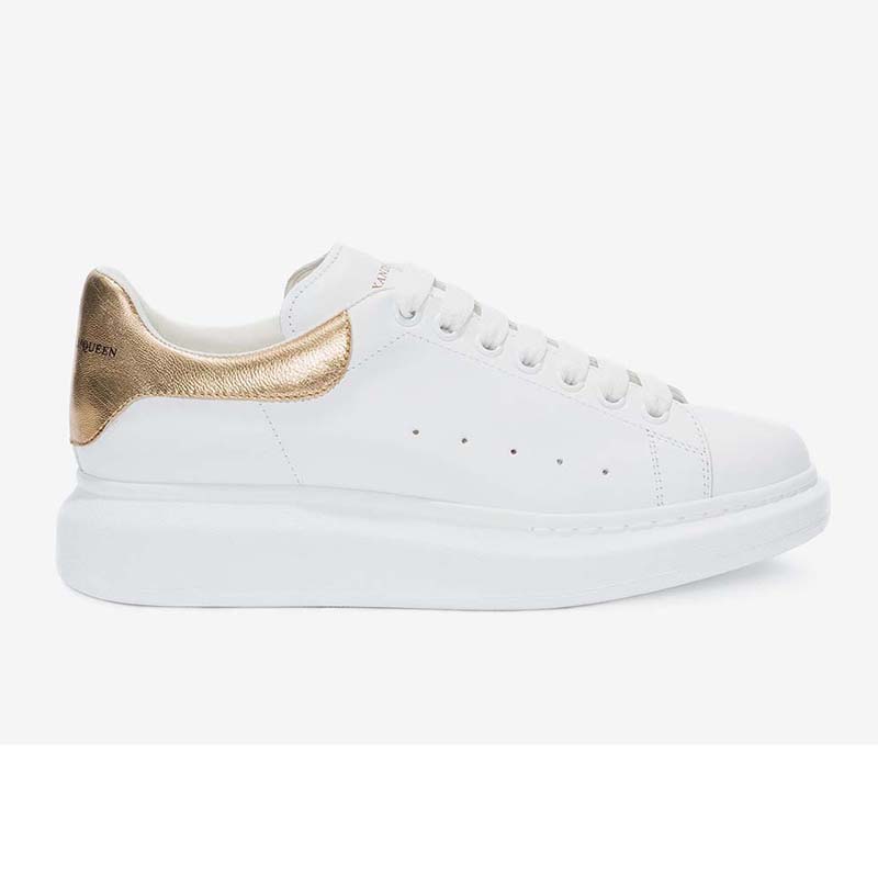 gold mcqueen shoes