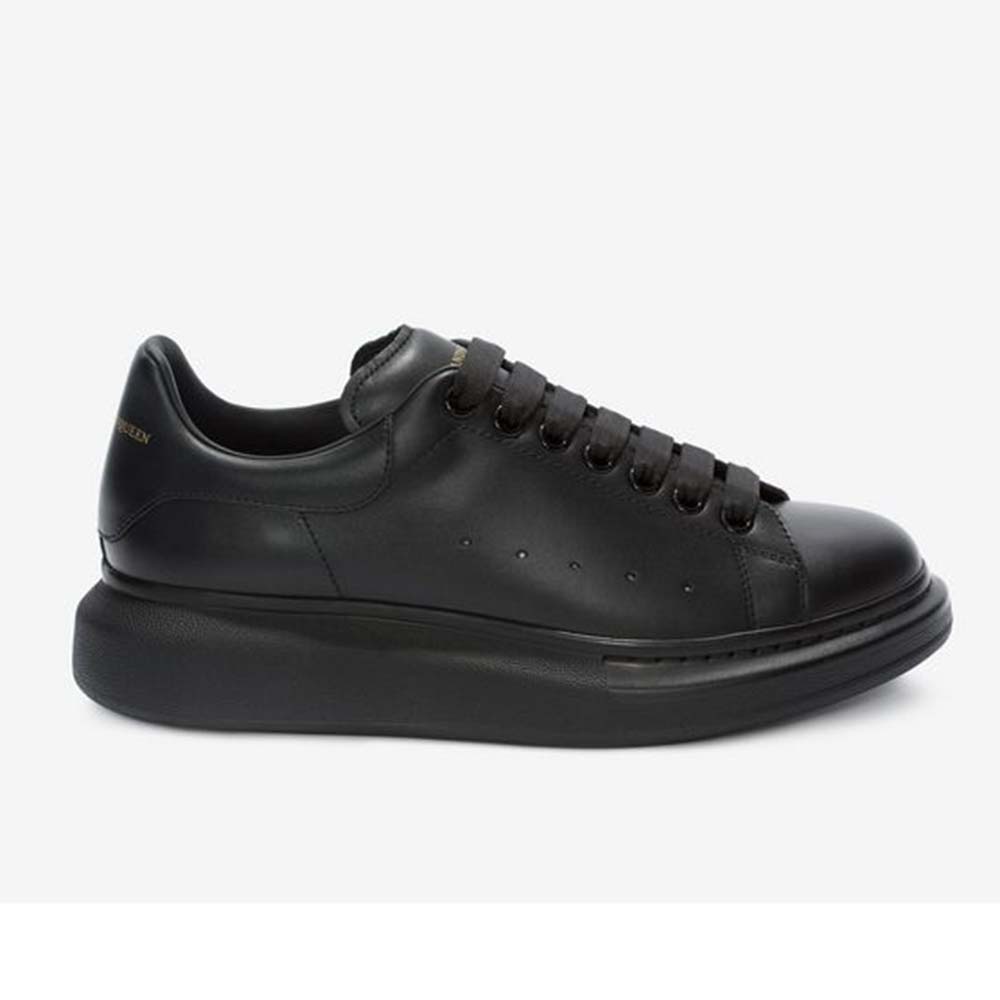 Alexander Mcqueen Men Shoes Oversized Sneaker Black Smooth Calf Leather ...