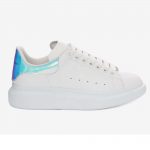 Alexander Mcqueen Men Shoes Oversized Sneaker White Smooth Calf Leather Lace-Up