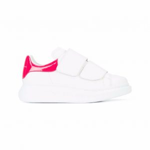 Alexander Mcqueen Women Oversized Sneaker with Double-Strap Shoes-Carmine