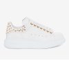 Alexander Mcqueen Women Shoes Oversized Sneaker in Calf Leather-White