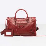 Balenciaga Classic City Top Handle and Should Bag-Red