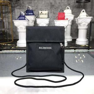 Balenciaga Men Explorer Pouch Strap-Black