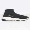 Balenciaga Men Speed Trainer Ribs Shoes Black