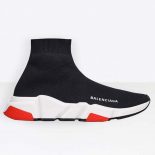 Balenciaga Unisex Shoes Speed Trainers with Tricolor Sole-Black