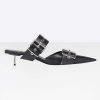 Balenciaga Women BB Slingback Patent Extreme Pointed Toe Patent Calfskin
