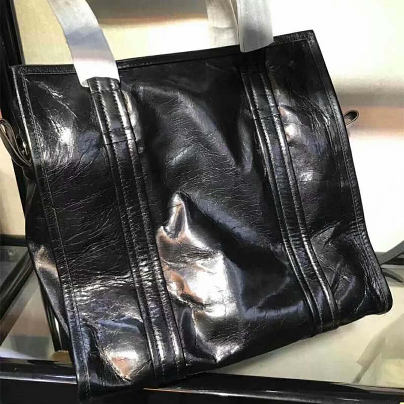 Balenciaga Women Bazar Large Lambskin Shopping Bag-Black 3 Balenciaga Women Bazar Large Lambskin Shopping Bag-Black - Image 3