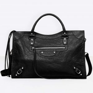 Balenciaga Women Classic City Medium Sized Lambskin Hand Carry Shoulder Bag