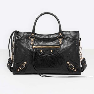 Balenciaga Women Classic Gold City S-Black