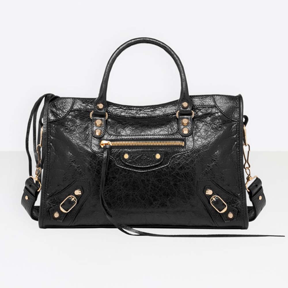 Balenciaga Women Classic Gold City S-Black 1 Balenciaga Women Classic Gold City S-Black