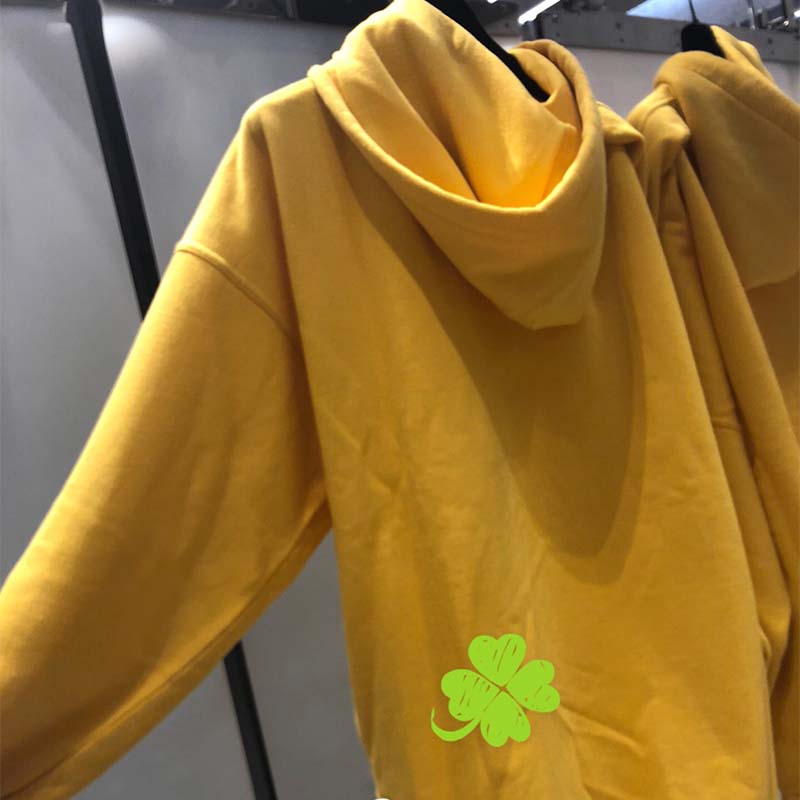 Balenciaga Women Hoodie Cardigan Logo Printed Hooded Sweater-Yellow 5 Balenciaga Women Hoodie Cardigan Logo Printed Hooded Sweater-Yellow - Image 5