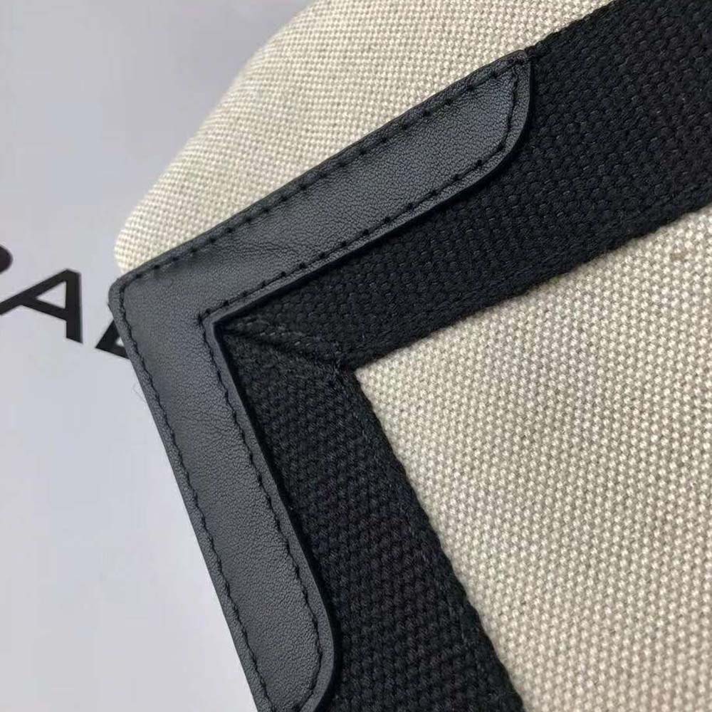 Balenciaga Women Navy Cabas M Large Size Cotton Canvas Calfskin 8 Balenciaga Women Navy Cabas M Large Size Cotton Canvas Calfskin - Image 8