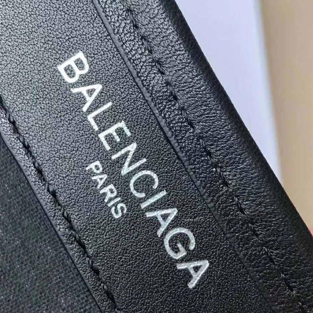 Balenciaga Women Navy Cabas M Large Size Cotton Canvas Calfskin 7 Balenciaga Women Navy Cabas M Large Size Cotton Canvas Calfskin - Image 7