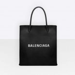 Balenciaga Women Shooping Tote XXS Small Natural Grain Calfskin-Black
