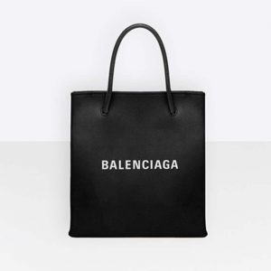 Balenciaga Women Shooping Tote XXS Small Natural Grain Calfskin-Black