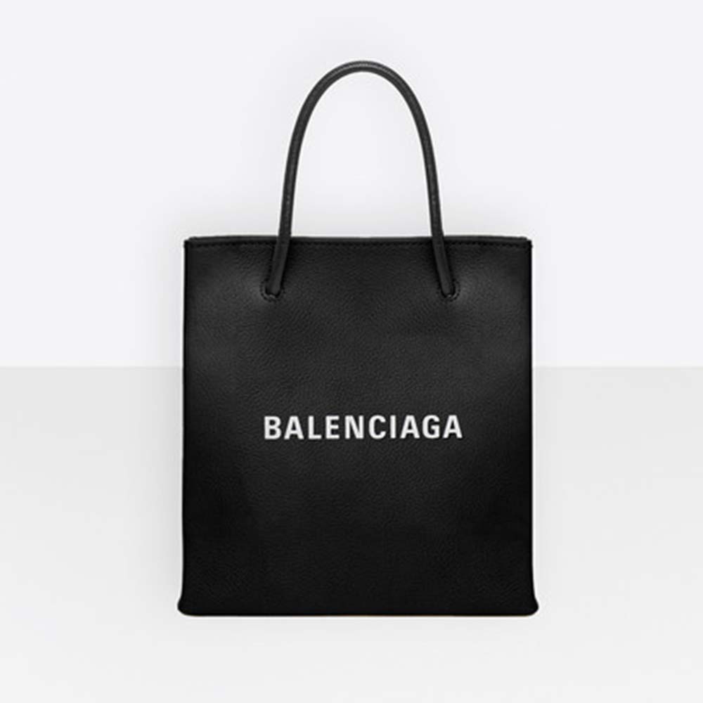 Balenciaga Women Shooping Tote XXS Small Natural Grain Calfskin-Black 1 Balenciaga Women Shooping Tote XXS Small Natural Grain Calfskin-Black