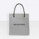 Balenciaga Women Shooping Tote XXS Small Natural Grain Calfskin-Grey