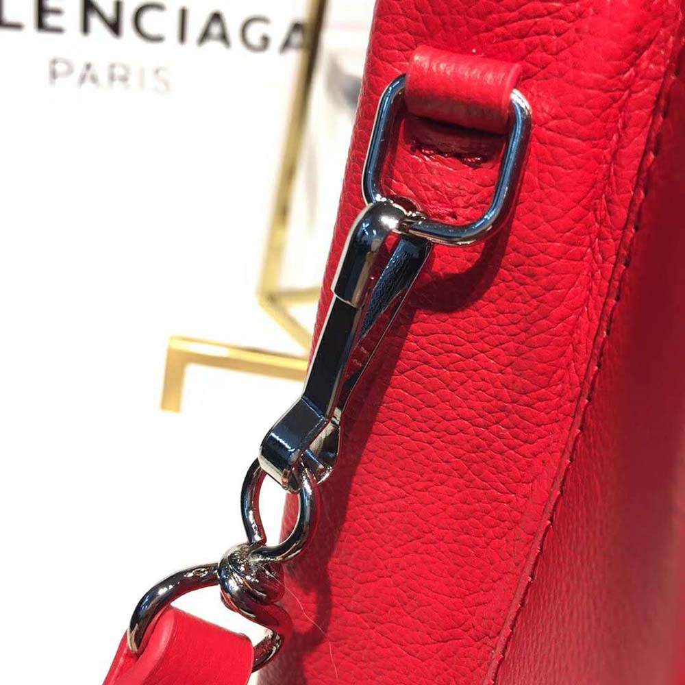 Balenciaga Women Shooping Tote XXS Small Natural Grain Calfskin-Red 9 Balenciaga Women Shooping Tote XXS Small Natural Grain Calfskin-Red - Image 9