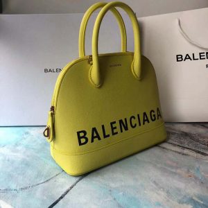 Balenciaga Ville Top Handle Xxs in Yellow