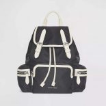 Burberry Unisex The Medium Rucksack in Technical Nylon and Leather