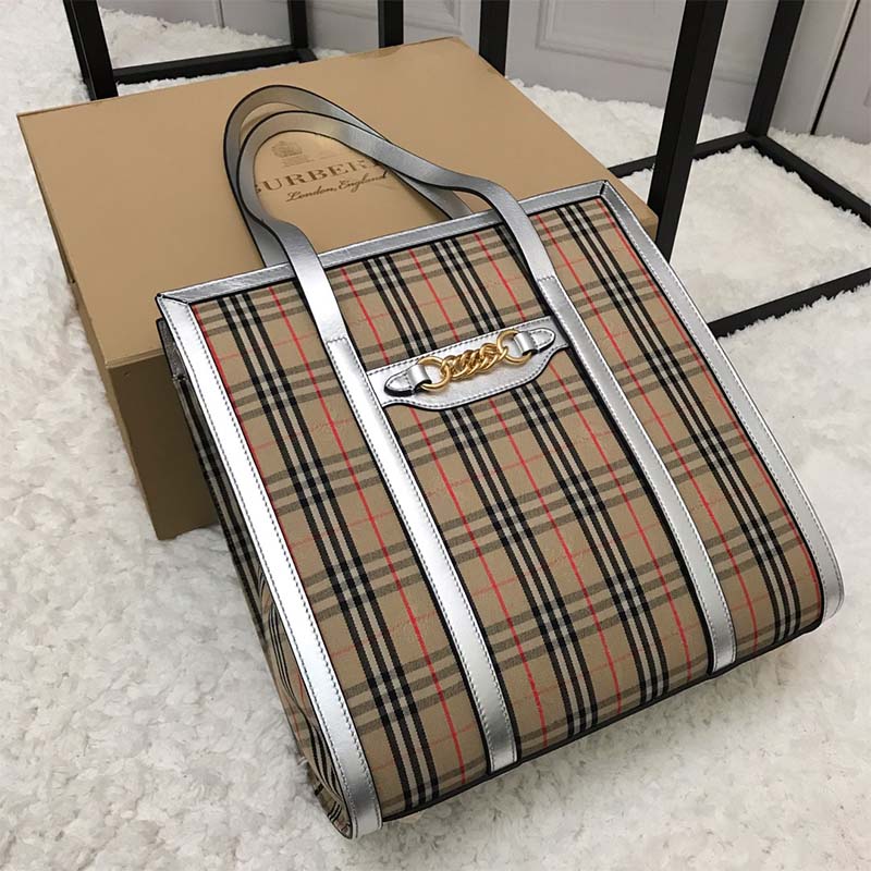 Burberry The Small 1983 Check Link Tote Bag