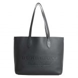 Burberry Women Remington Soft Pebbled Leather Tote Bag-Black