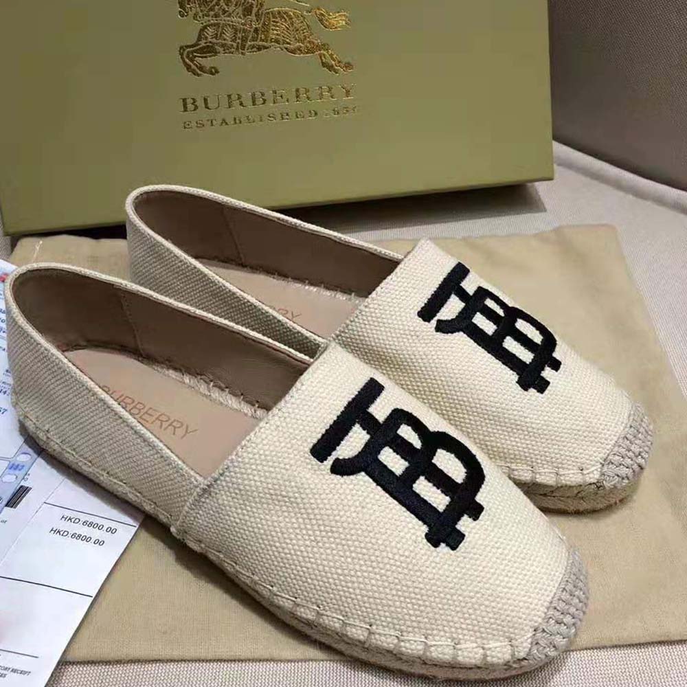 Monogram motif cotton and leather espadrilles Clearance