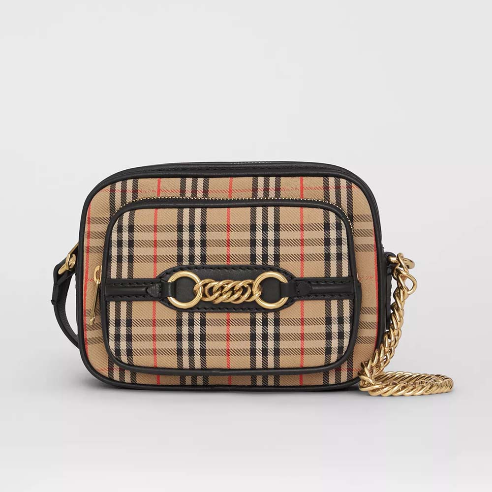 Burberry Women The 1983 Check Link Camera Bag-Black