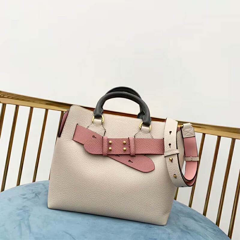 Burberry The Medium Ladies Belt Bag Grainy Leather Belt- Chalk Pink 4079924  5045555871885 - Handbags - Jomashop