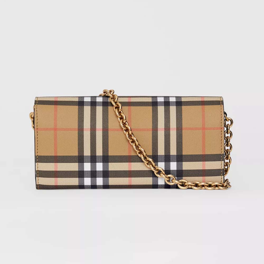 Burberry Vintage Check Wallet with Strap (SHF-22649) – LuxeDH
