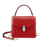 Bvlgari Women Bvlgari Women Serpenti Forever Flap Cover Bag-Red