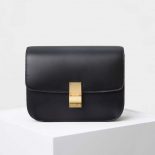 Celine Medium Classic Bag in Box Calfskin Leather-Black