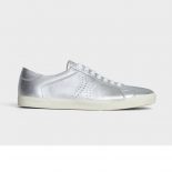 Celine Women Celine Triomphe Low Lace Up Sneaker Calfskin-Silver