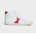 Celine Women Celine Triomphe Mid Lace Up Sneaker Calfskin-Red