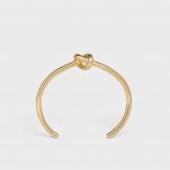 Celine Women Knot Extra-Thin Bracelet in Brass with Rhodium Finish-Gold