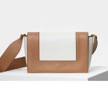 Celine Women Medium Frame Bag in Shiny Smooth Calfskin-Brown