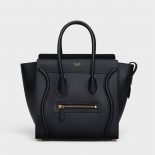 Celine Women Micro Luggage Handbag in Smooth Calfskin-Black