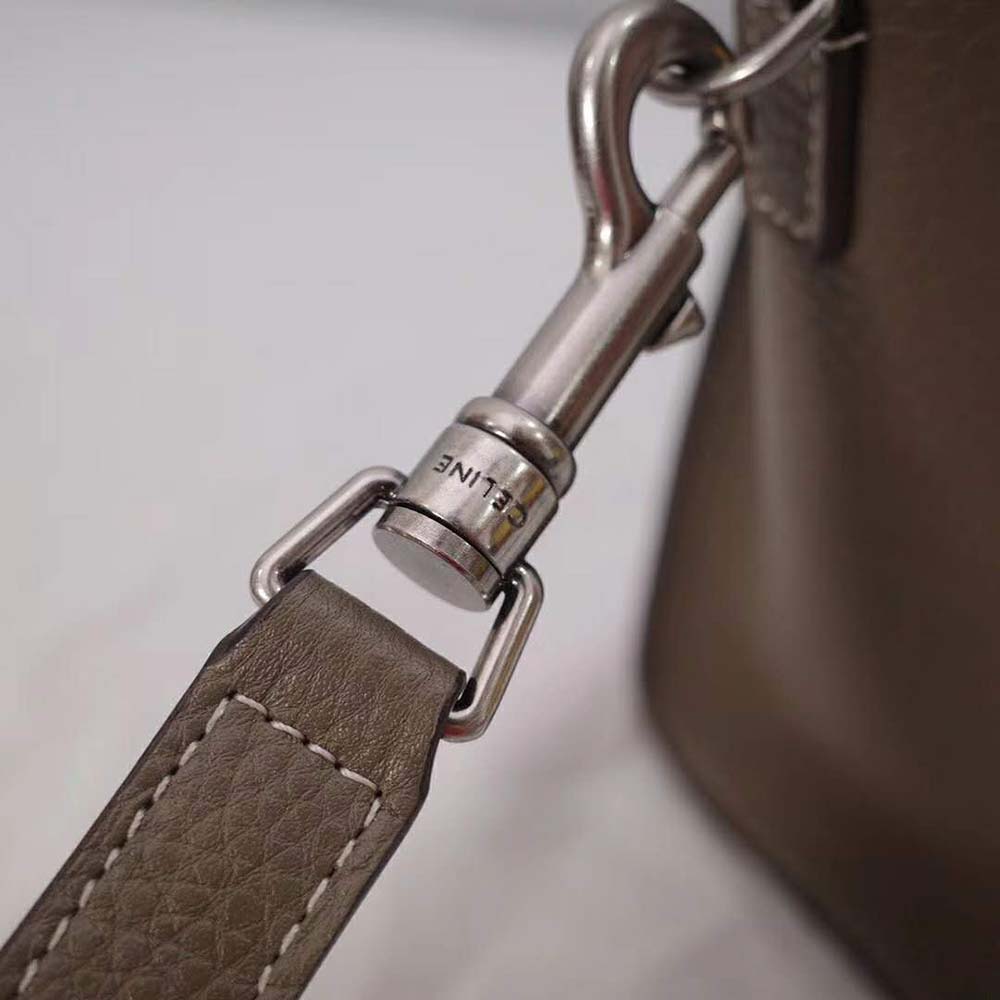Celine Women Mini Luggage Handbag in Baby Drummed Calfskin-Brown 9 Celine Women Mini Luggage Handbag in Baby Drummed Calfskin-Brown - Image 9