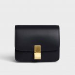 Celine Women Small Classic Bag in Box Calfskin Leather-Black