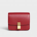 Celine Women Small Classic Bag in Box Calfskin Leather-Red