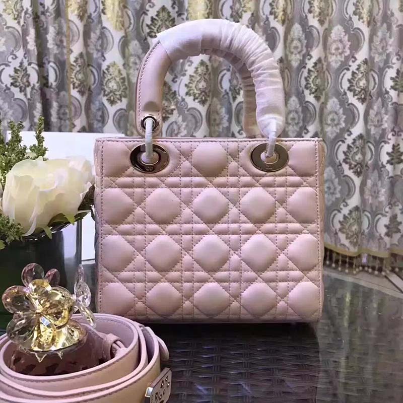 Dior My Lady Dior Bag in Cannage Lambskin-Pink 4 Dior My Lady Dior Bag in Cannage Lambskin-Pink - Image 4
