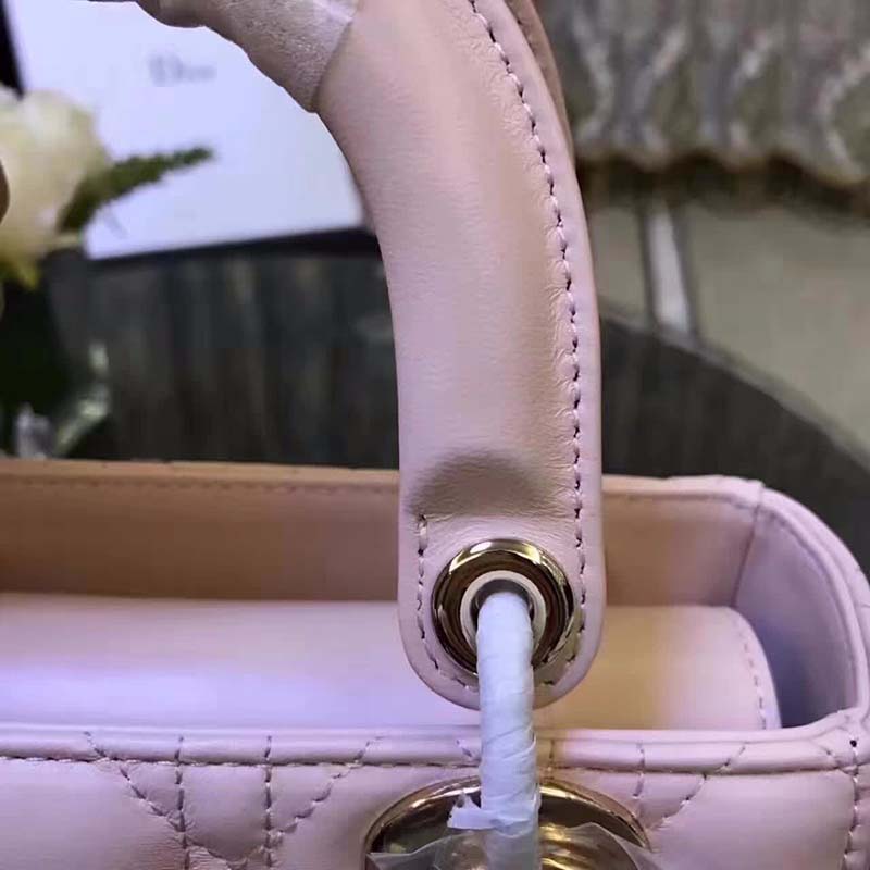 Dior My Lady Dior Bag in Cannage Lambskin-Pink 8 Dior My Lady Dior Bag in Cannage Lambskin-Pink - Image 8