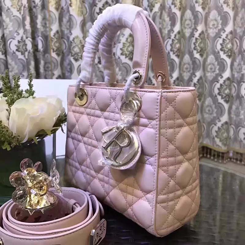 Dior My Lady Dior Bag in Cannage Lambskin-Pink 5 Dior My Lady Dior Bag in Cannage Lambskin-Pink - Image 5