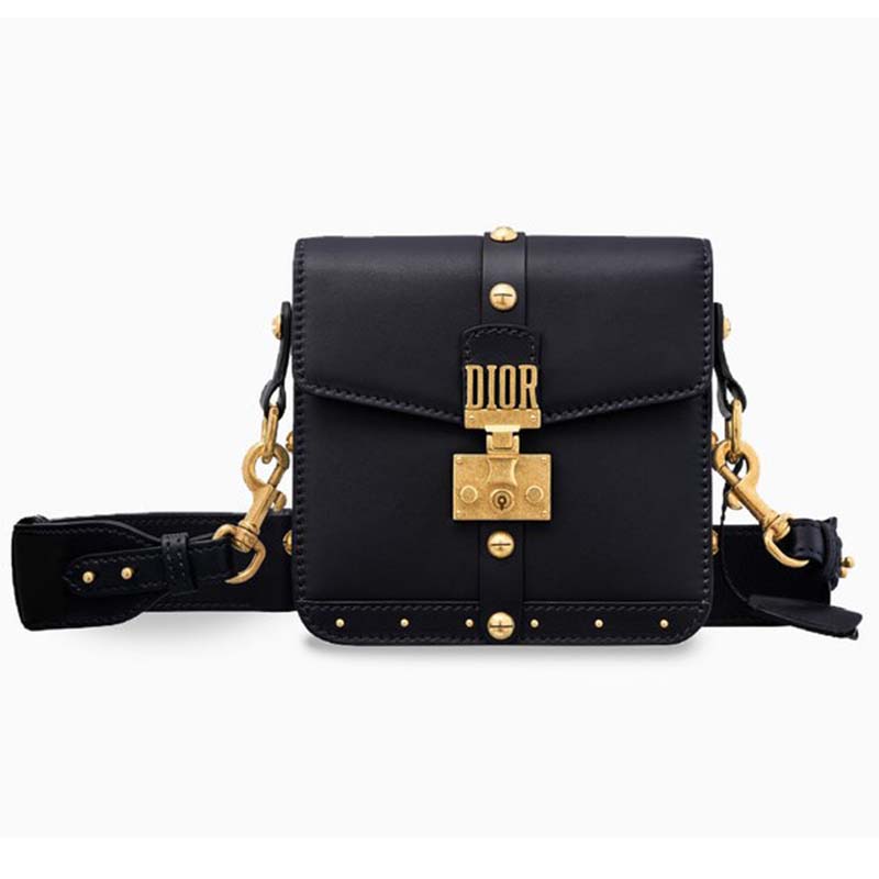 roller messenger bag in black calfskin dior