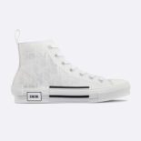 Dior Unisex B23 High-Top Dior Oblique Sneaker-White