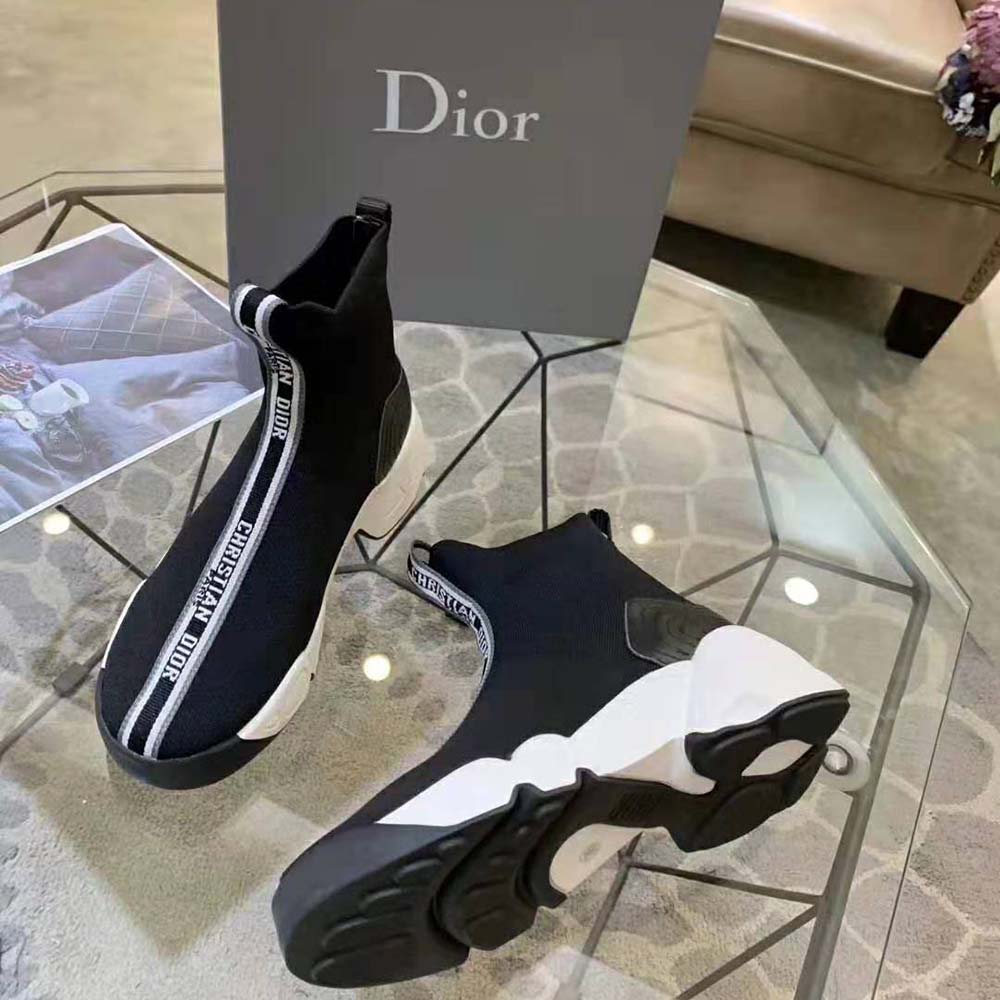DIOR Women F. TWO POINT ZERO Stretch Technical Knit Sock Sneakers Shoes $890