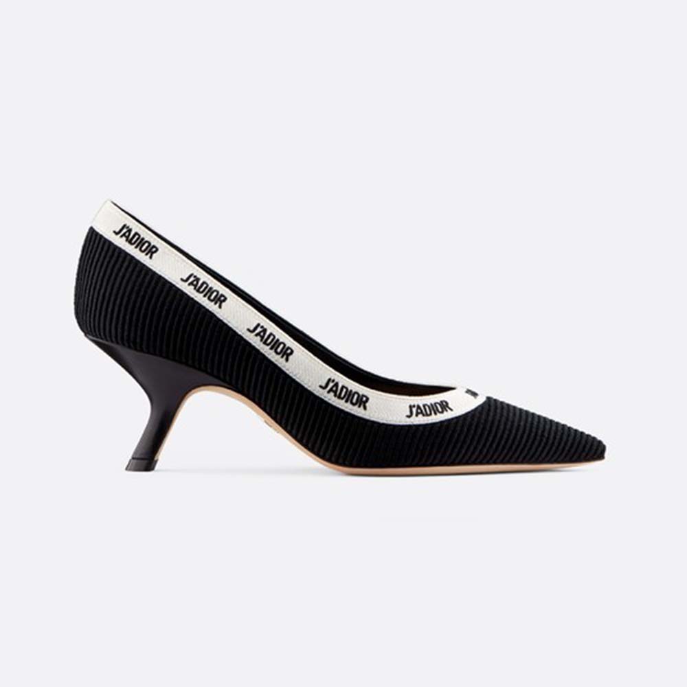 Dior Women J'adior Embroidered Pump Technical Canvas Embroidered Ribbon