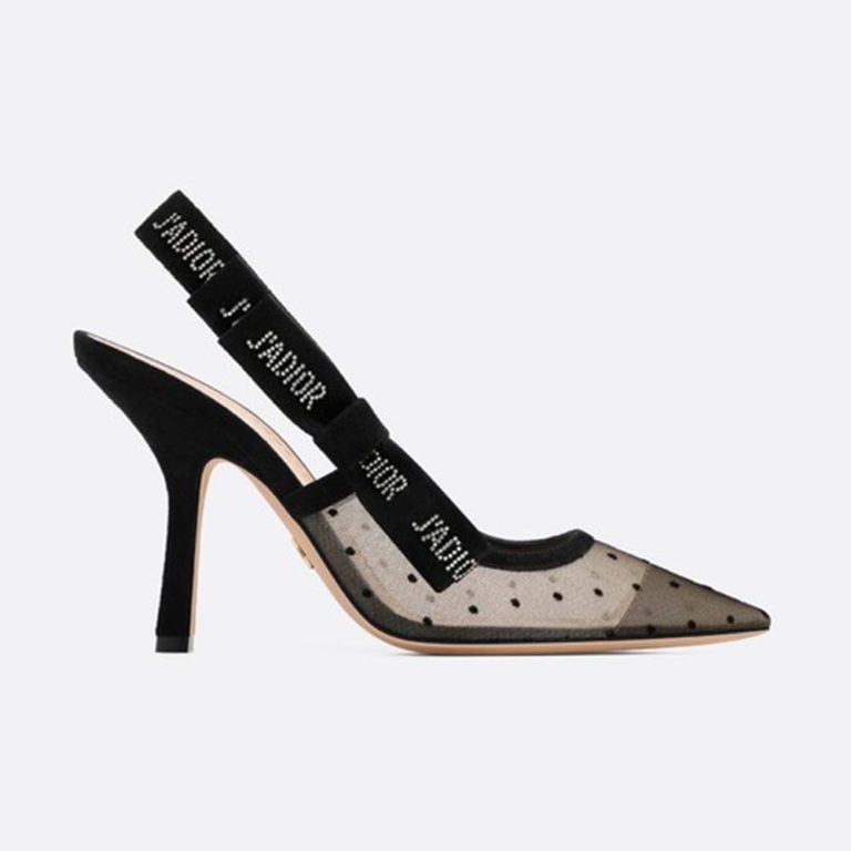 Dior Women J'adior Pump in Technical Canvas in 10cm Heel-Black