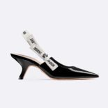 Dior Women J'adior Slingback Black Patent Calfskin Leather 6.5 cm Heel