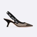 Dior Women J'adior Slingback in Mesh in 6.5 cm Heel-Black